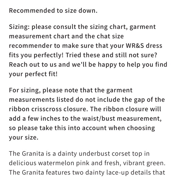 Wild Rose & Sparrow Granita Underbust Corset - SOLD OUT - Size XS/S - Picture 7 of 8